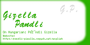 gizella pandli business card